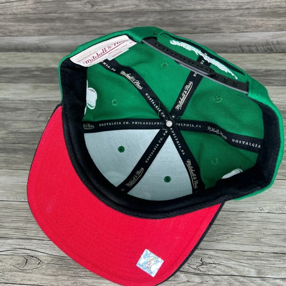 Boston‎ Celtics Hat Cap Mens Snapback Green Mitchell Ness Wool NBA
